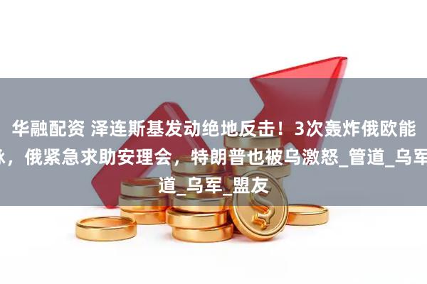 华融配资 泽连斯基发动绝地反击！3次轰炸俄欧能源命脉，俄紧急求助安理会，特朗普也被乌激怒_管道_乌军_盟友