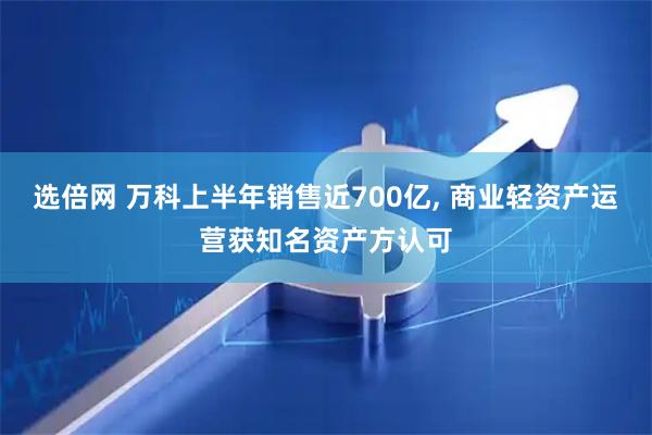 选倍网 万科上半年销售近700亿, 商业轻资产运营获知名资产方认可