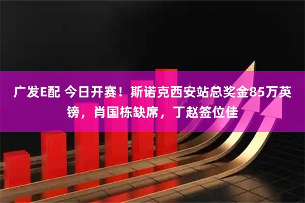 广发E配 今日开赛！斯诺克西安站总奖金85万英镑，肖国栋缺席，丁赵签位佳